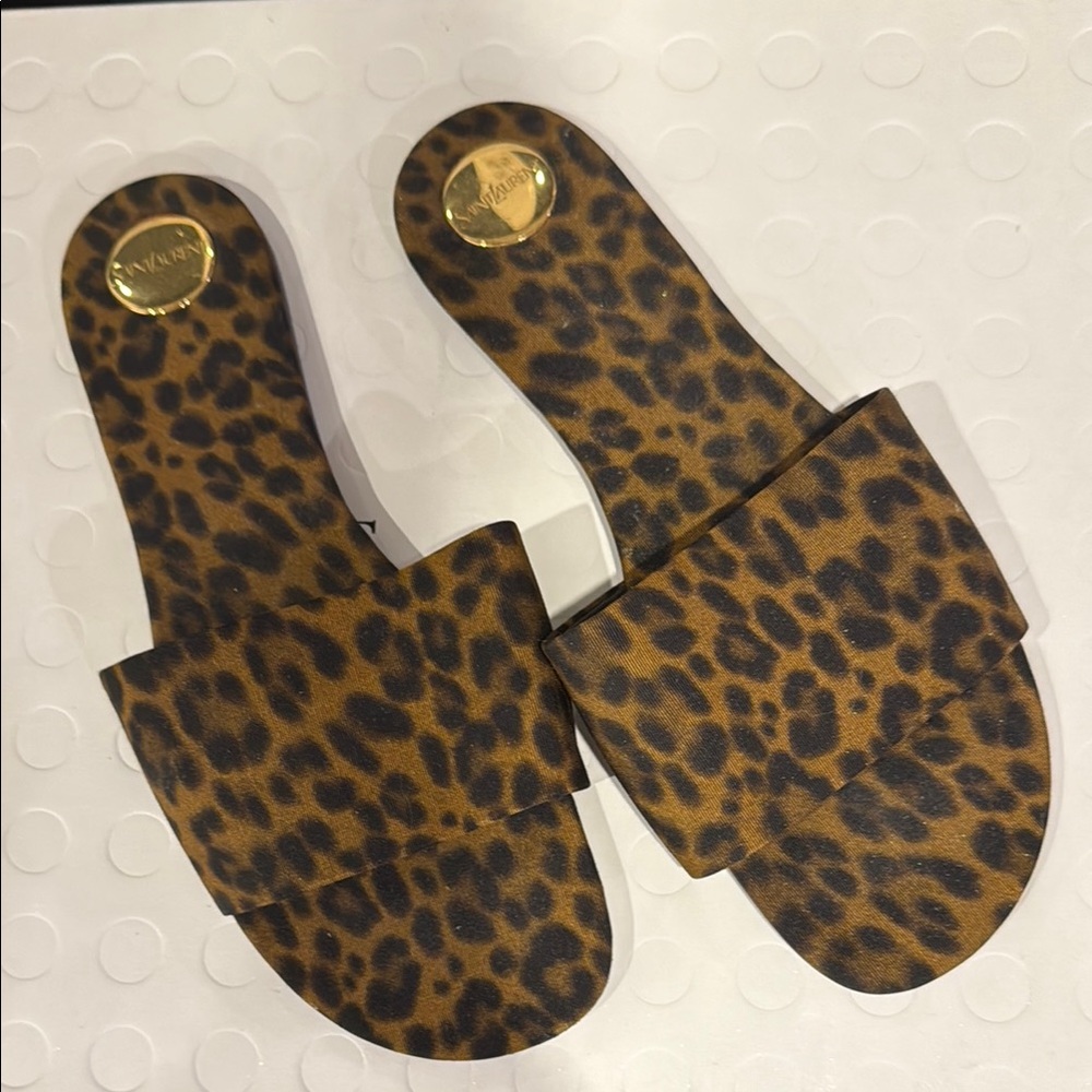 Animal Print Slide Sandals